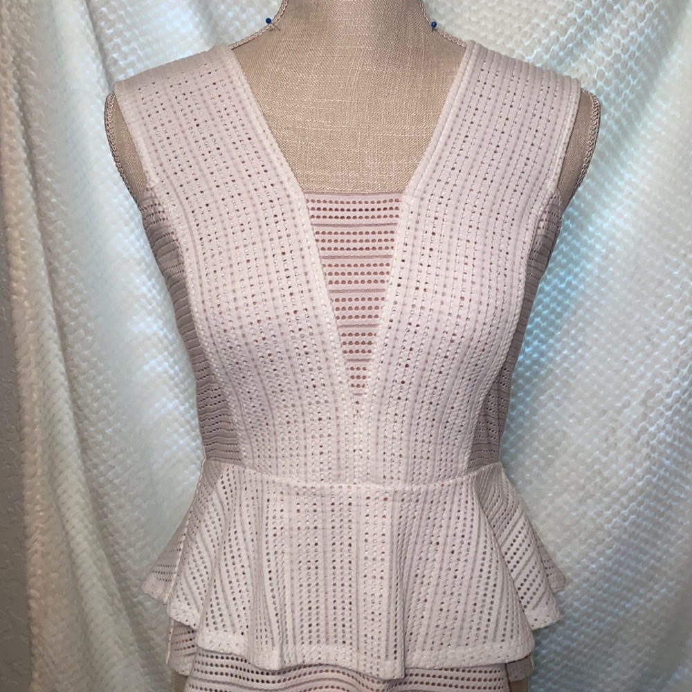 Worn once BCBG white top